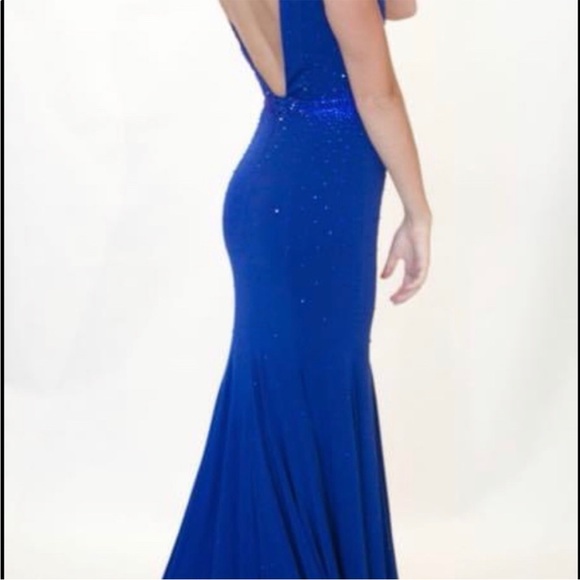 Jovani Royal Blue Gown - Picture 2 of 15